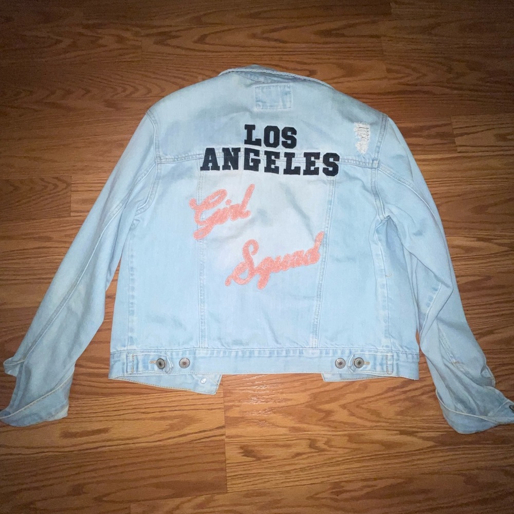Ripped Patched Denim Jacket